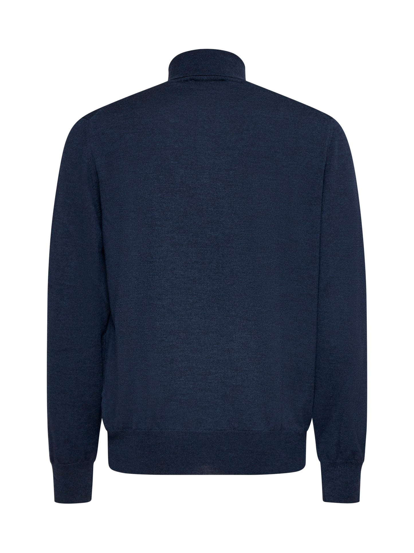 Blue virgin wool turtleneck sweater