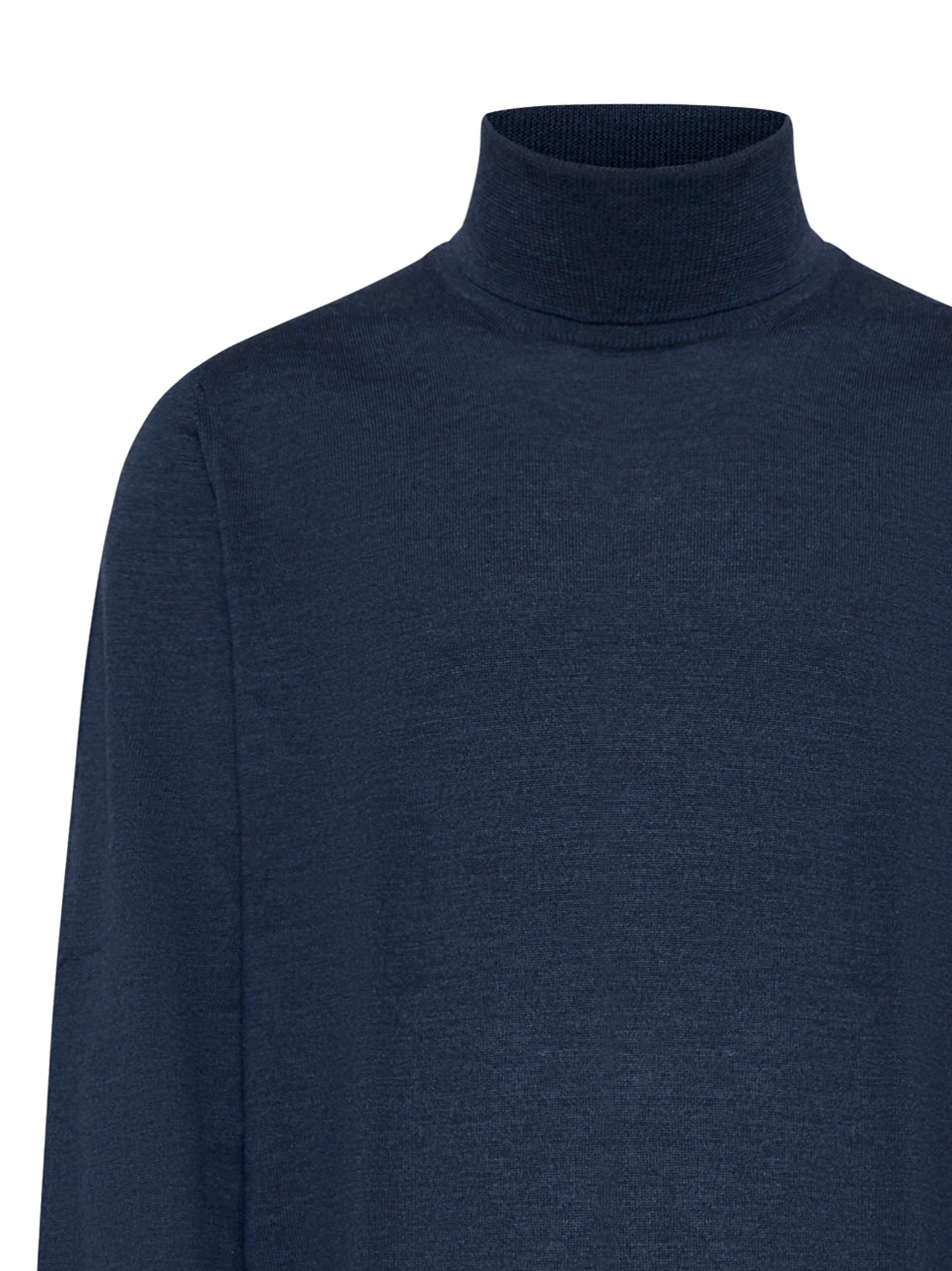 Blue virgin wool turtleneck sweater