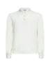Polo bianca in lana e cashmere<BR/>