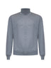 Grey virgin wool turtleneck sweater