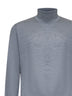 Grey virgin wool turtleneck sweater