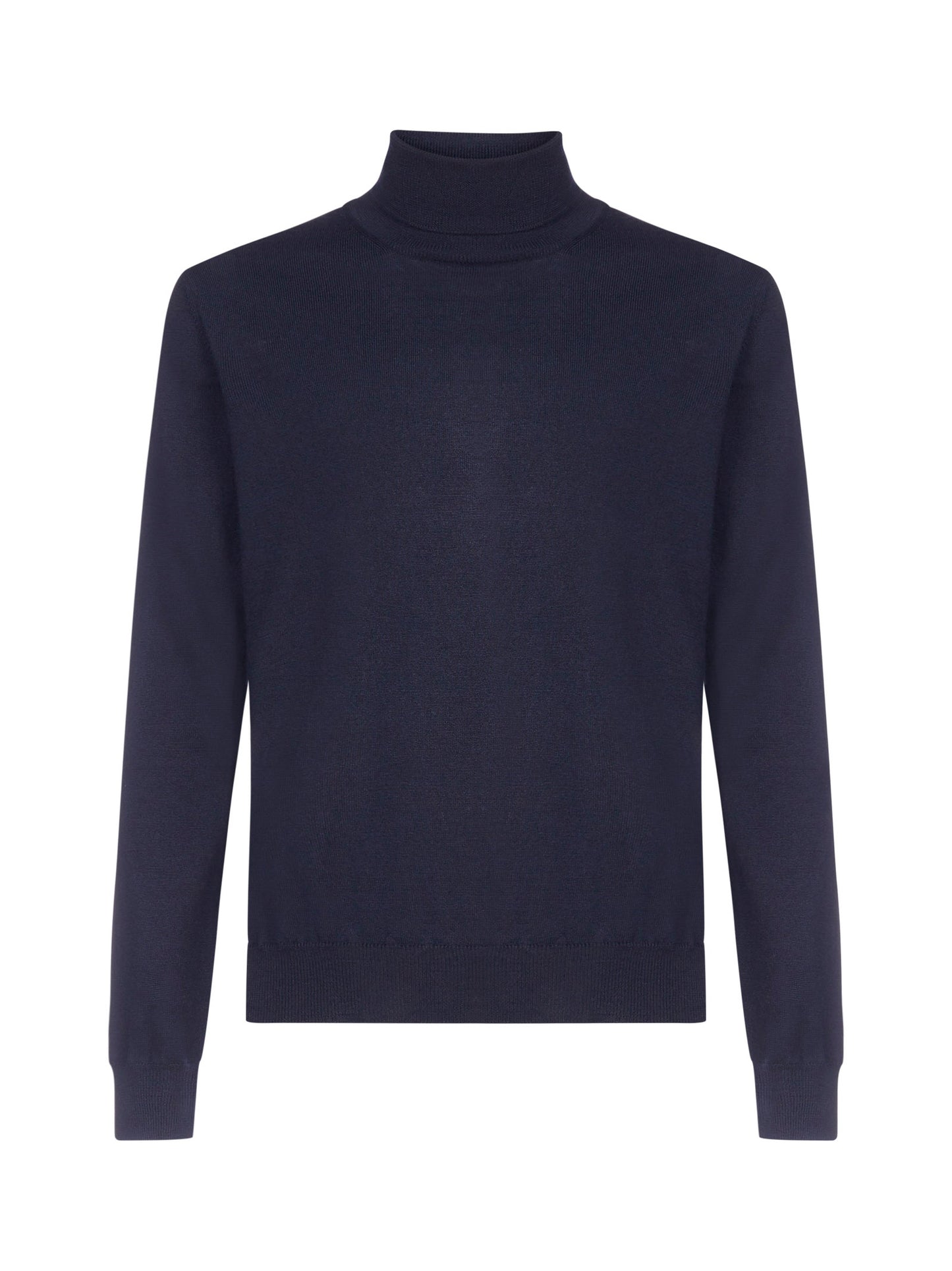 Blue turtleneck sweater