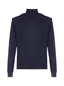 Blue turtleneck sweater