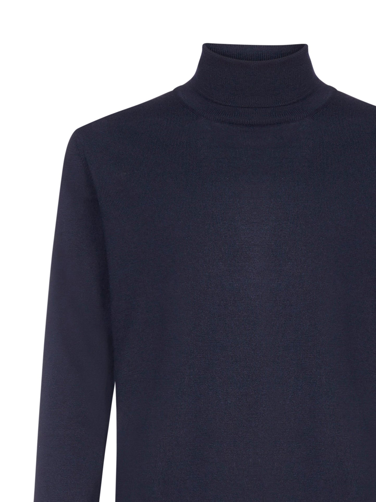 Blue turtleneck sweater
