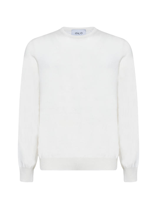 Ivory cashmere crewneck sweater