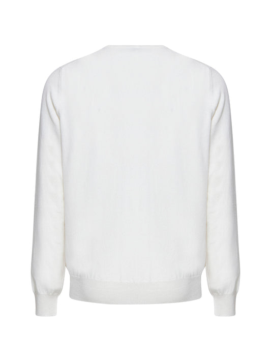 Ivory cashmere crewneck sweater