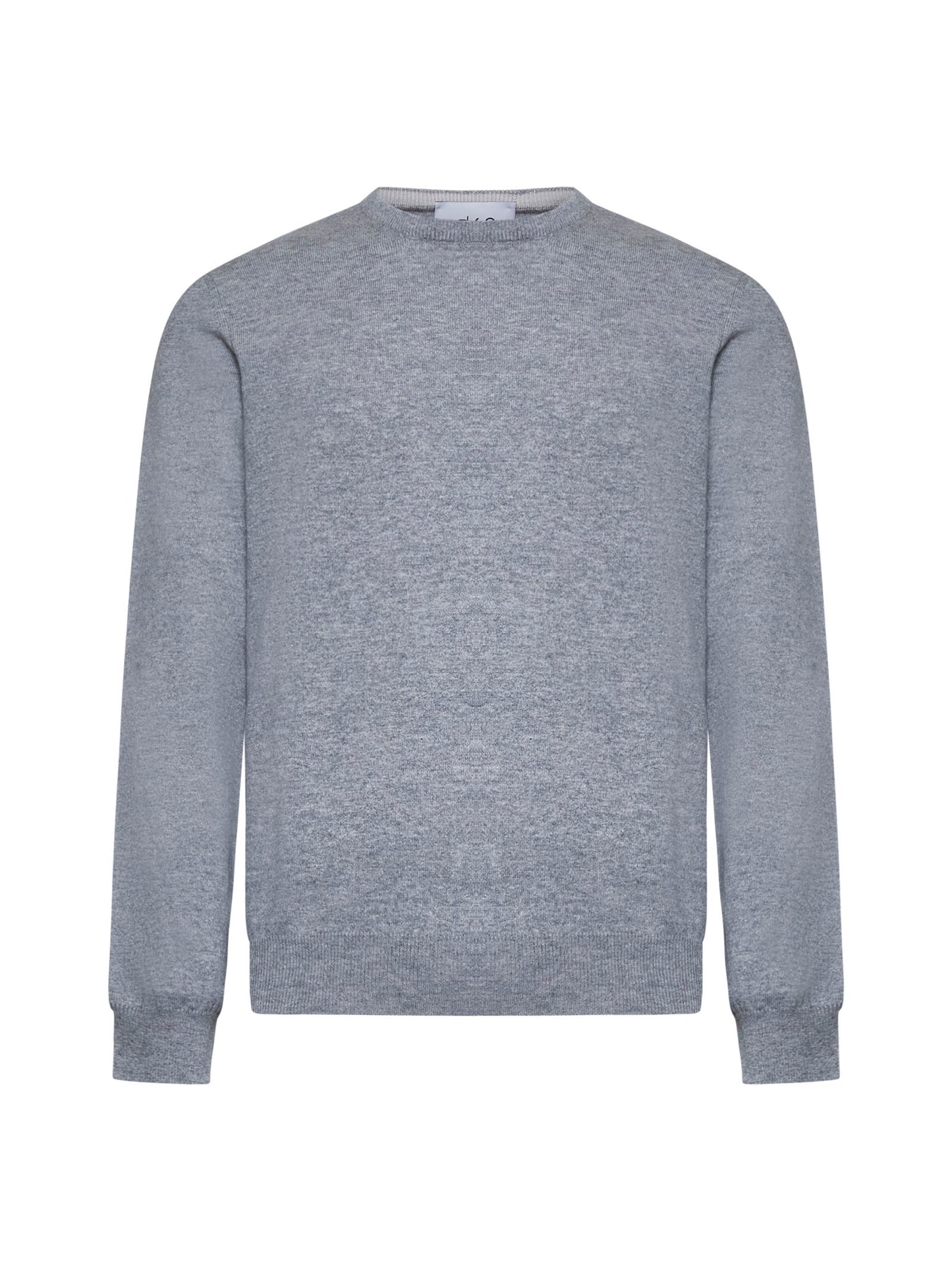 Grey cashmere crewneck sweater