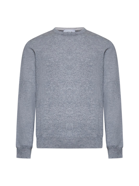 Grey cashmere crewneck sweater