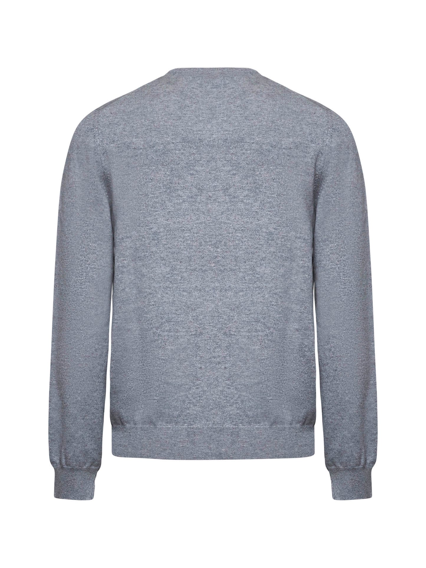 Grey cashmere crewneck sweater