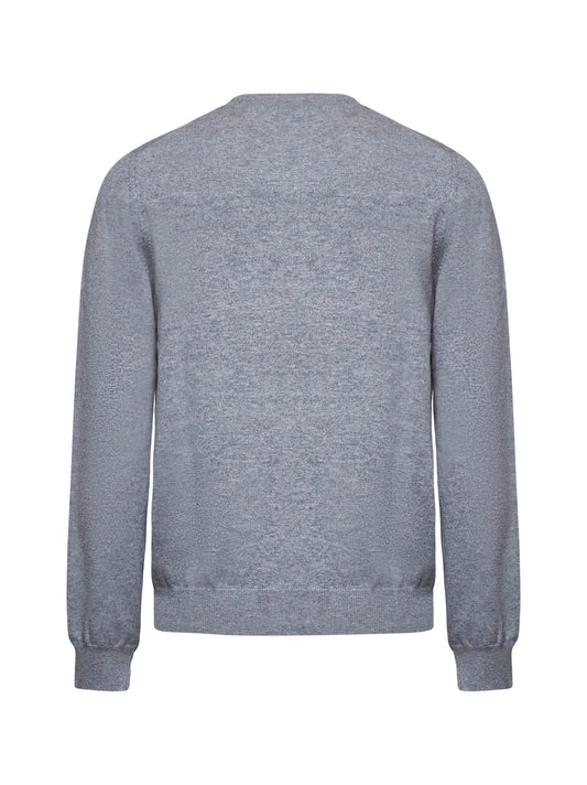 Grey cashmere crewneck sweater