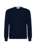 Blue cashmere crewneck sweater