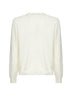 Maglia girocollo in misto lana e cashmere bianco