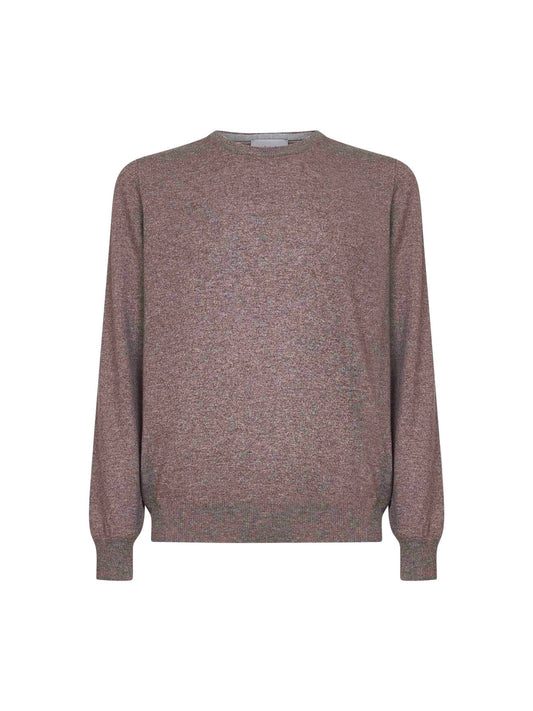 Dark grey wool and cashmere blend crewneck sweater