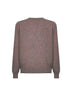 Dark grey wool and cashmere blend crewneck sweater