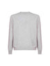 Grey wool and cashmere blend crewneck sweater