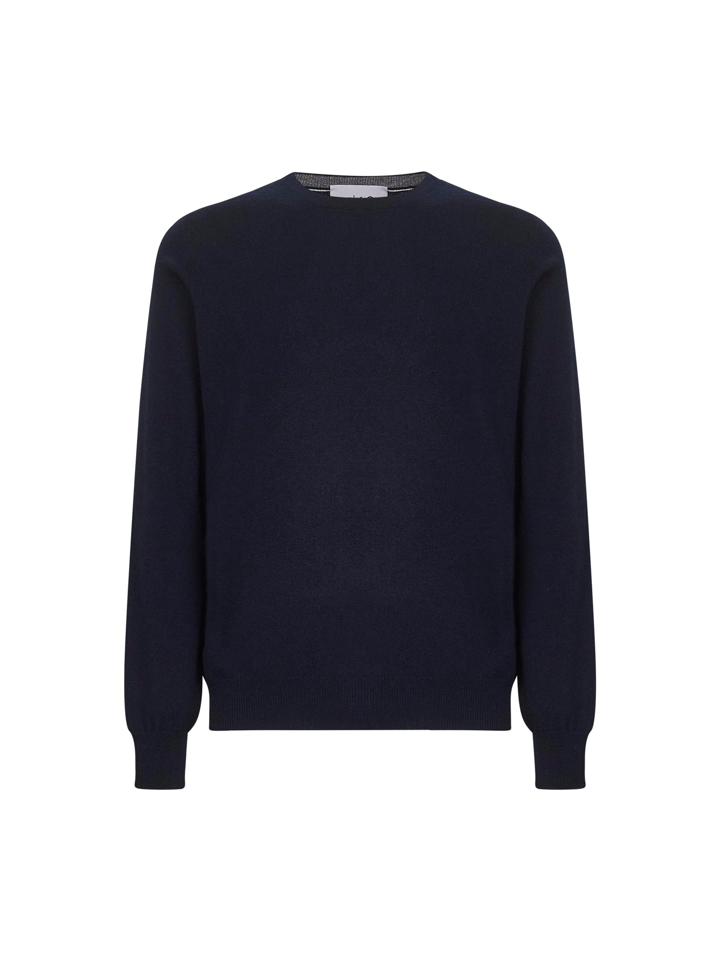 Blue wool and cashmere blend crewneck sweater