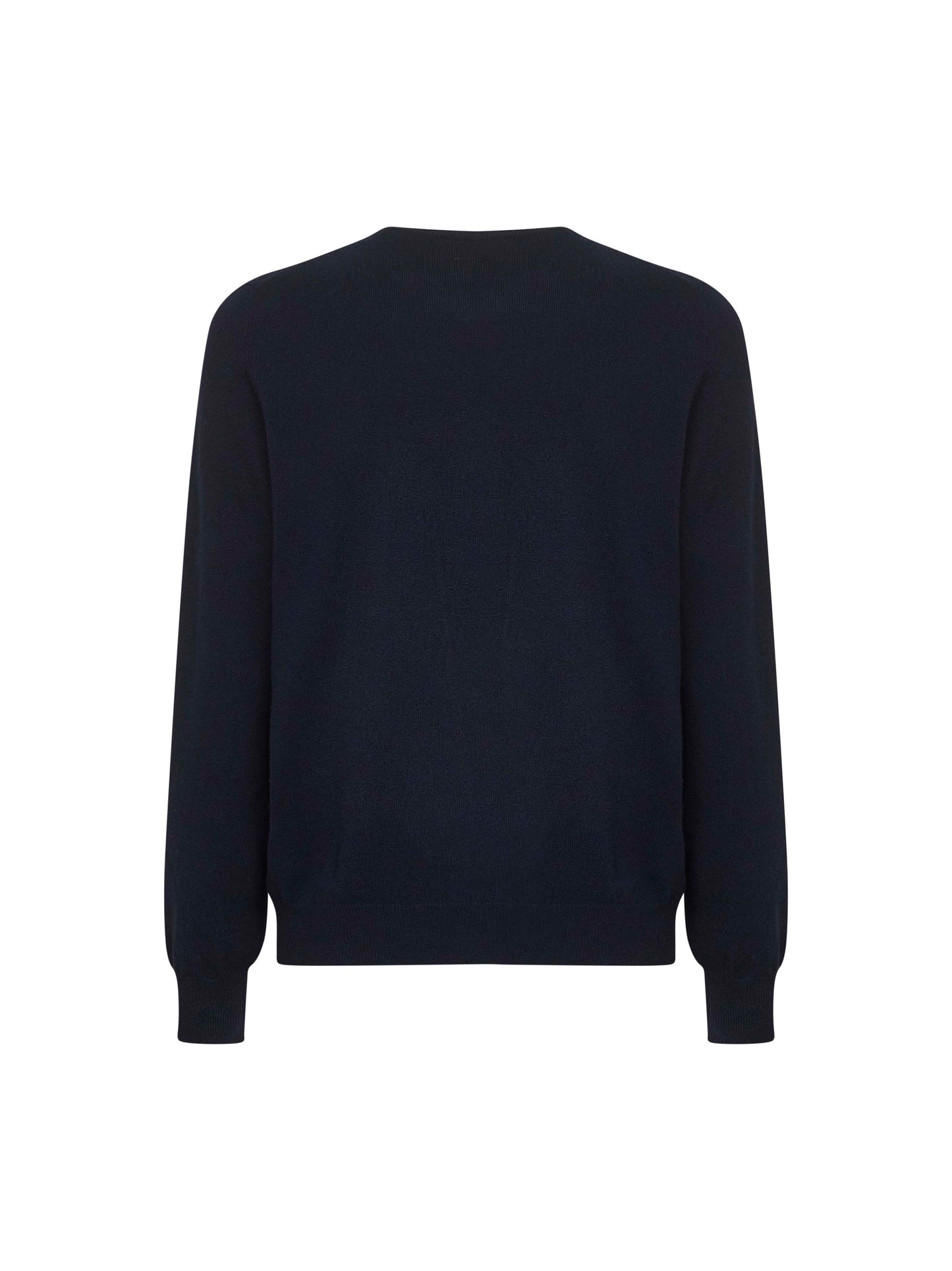 Blue wool and cashmere blend crewneck sweater