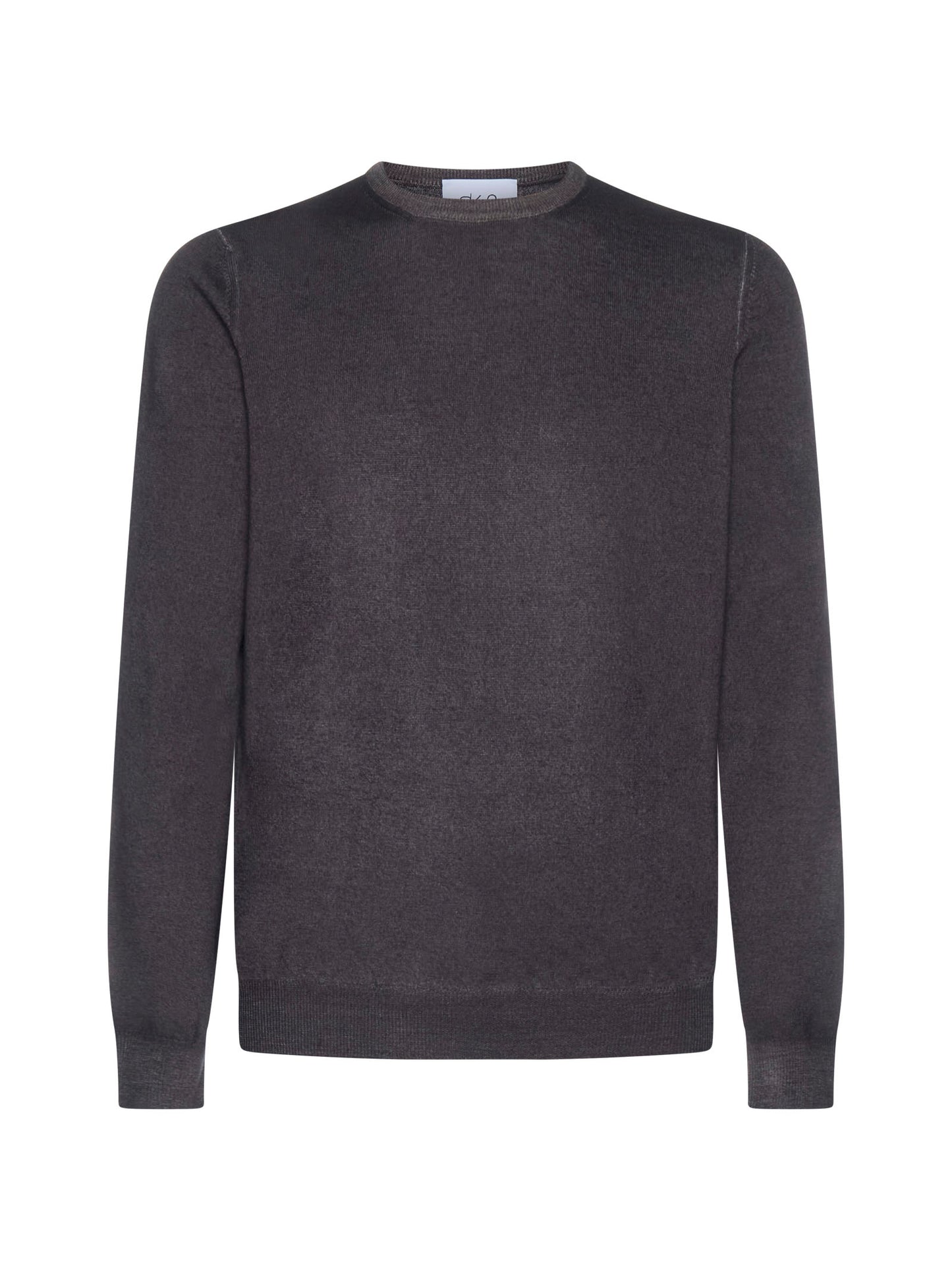 Brown wool crewneck sweater