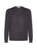 Brown wool crewneck sweater