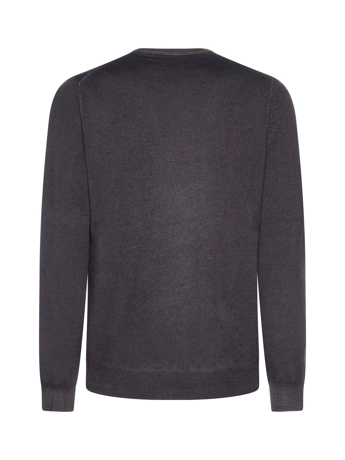 Brown wool crewneck sweater
