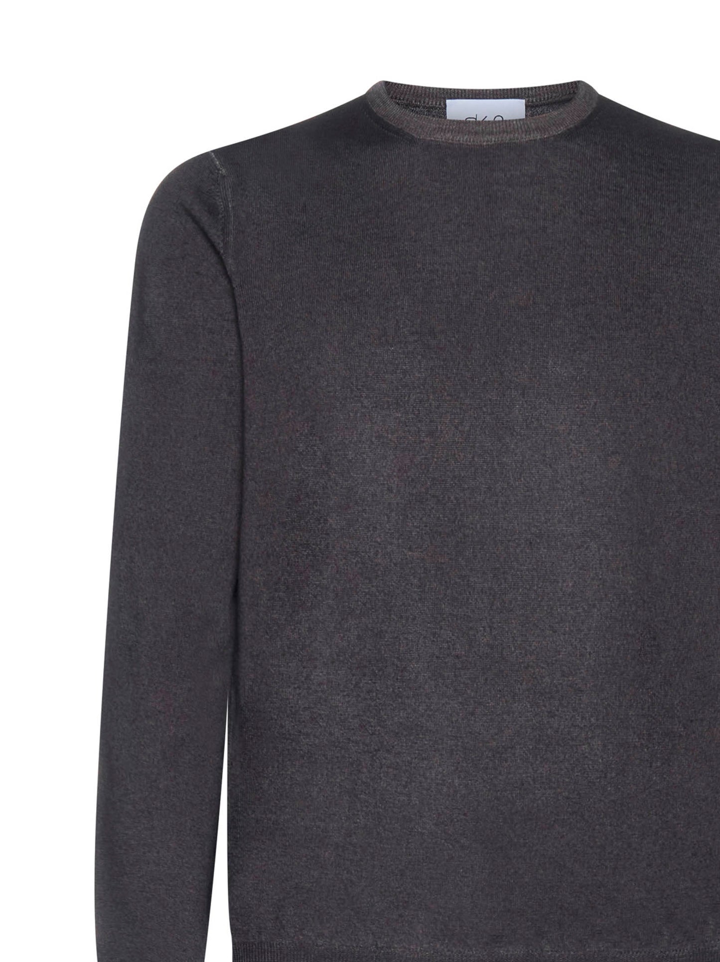 Brown wool crewneck sweater