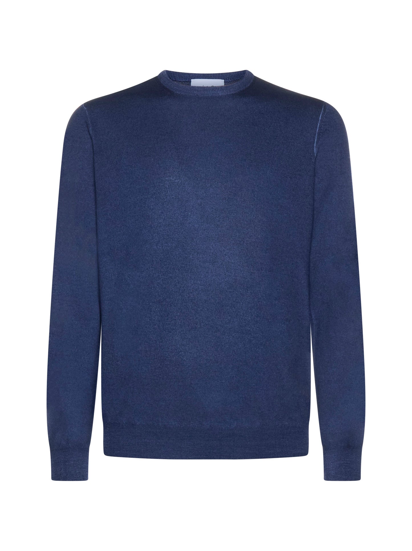 Blue wool crewneck sweater