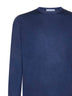 Blue wool crewneck sweater