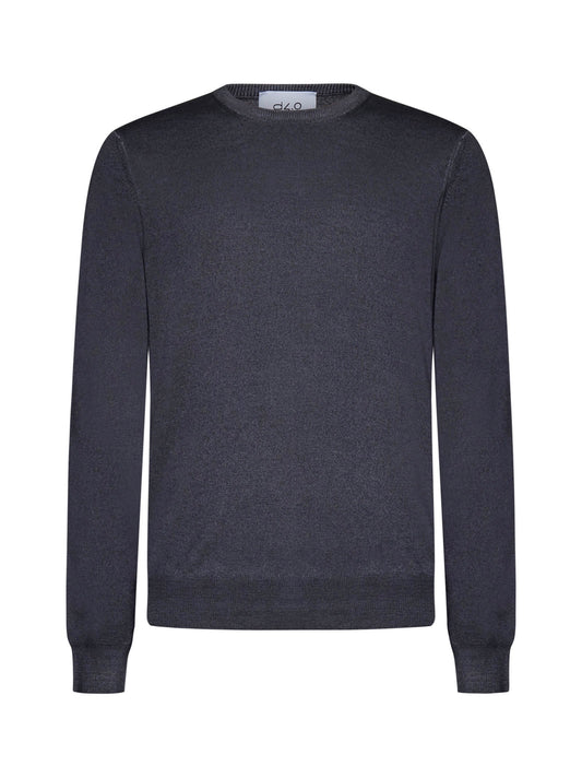 Grey wool crewneck sweater