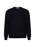 Black virgin wool crewneck sweater