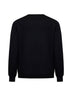 Black virgin wool crewneck sweater