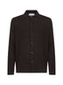 Brown virgin wool knit shirt