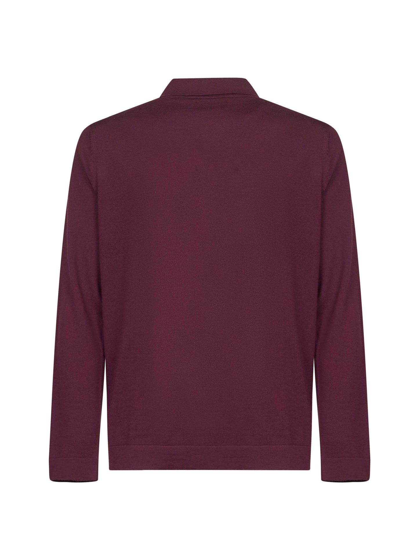 Burgundy virgin wool knit shirt