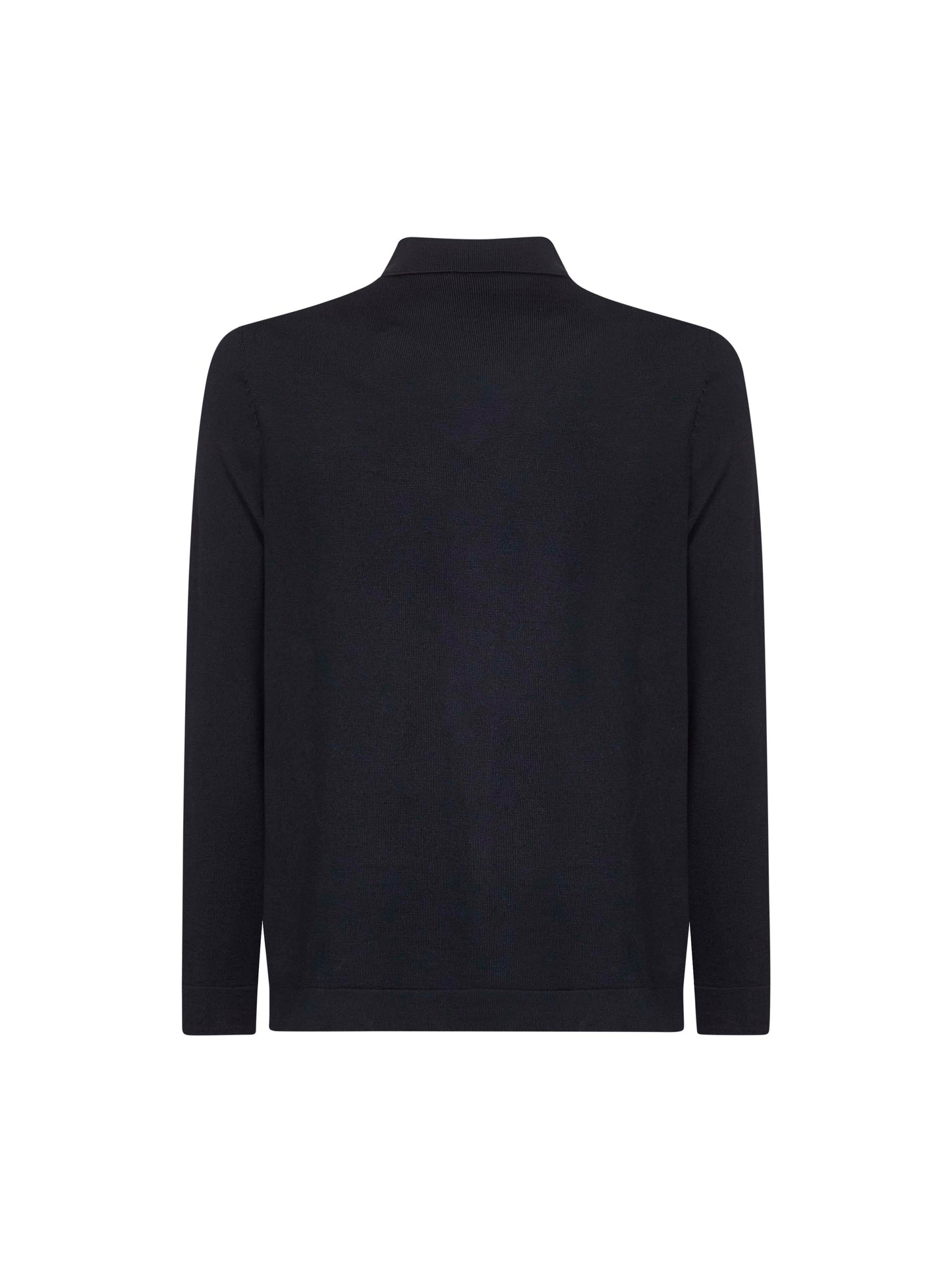 Blue virgin wool knit shirt