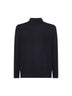 Blue virgin wool knit shirt