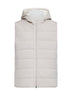 Pink knit padded hooded vest