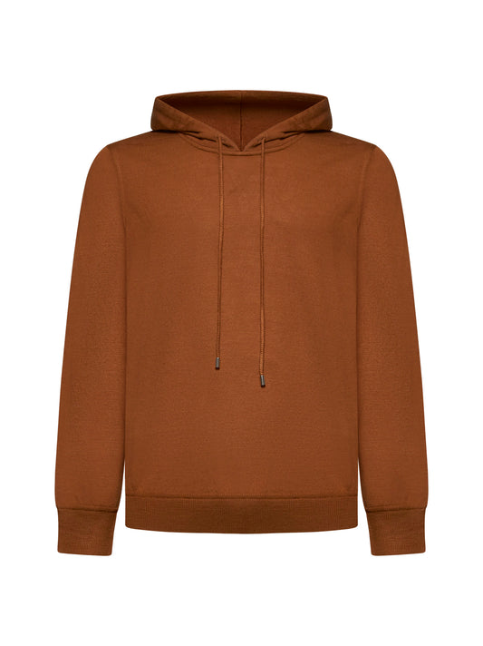 Brown wool hoodie