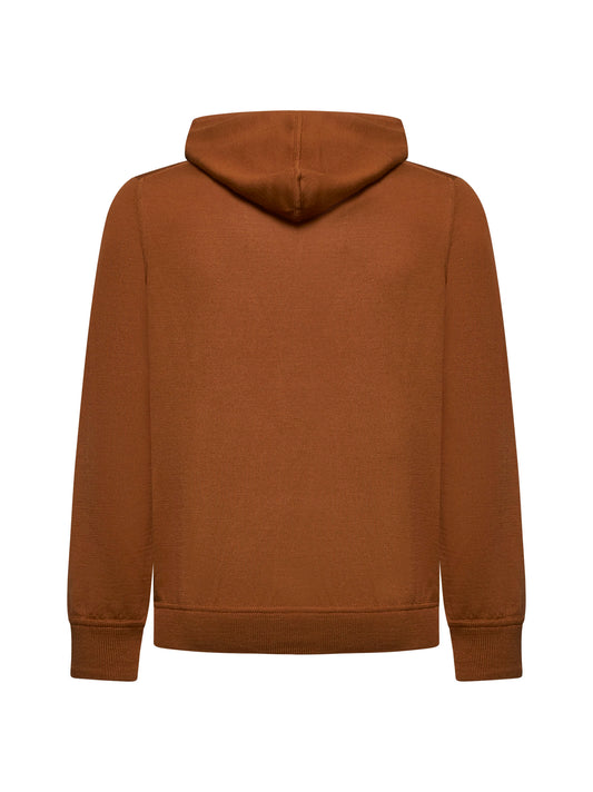 Brown wool hoodie