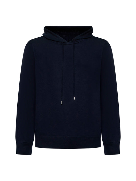Blue wool hoodie