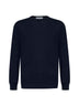Blue merino wool Athleisure crewneck