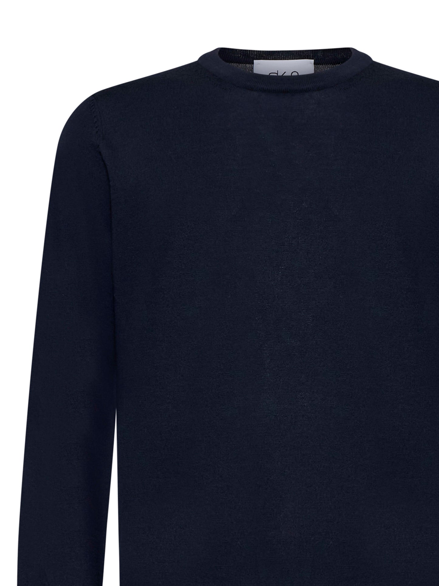 Blue merino wool Athleisure crewneck