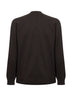 Cardigan stile bomber in lana vergine marrone