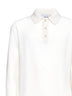 Ivory English rib knit polo shirt