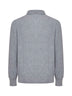 Grey English rib knit polo shirt