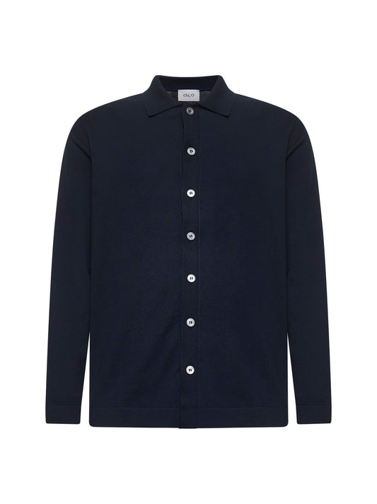Blue cotton knit shirt