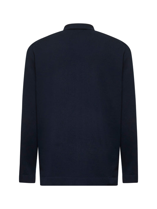 Blue cotton knit shirt