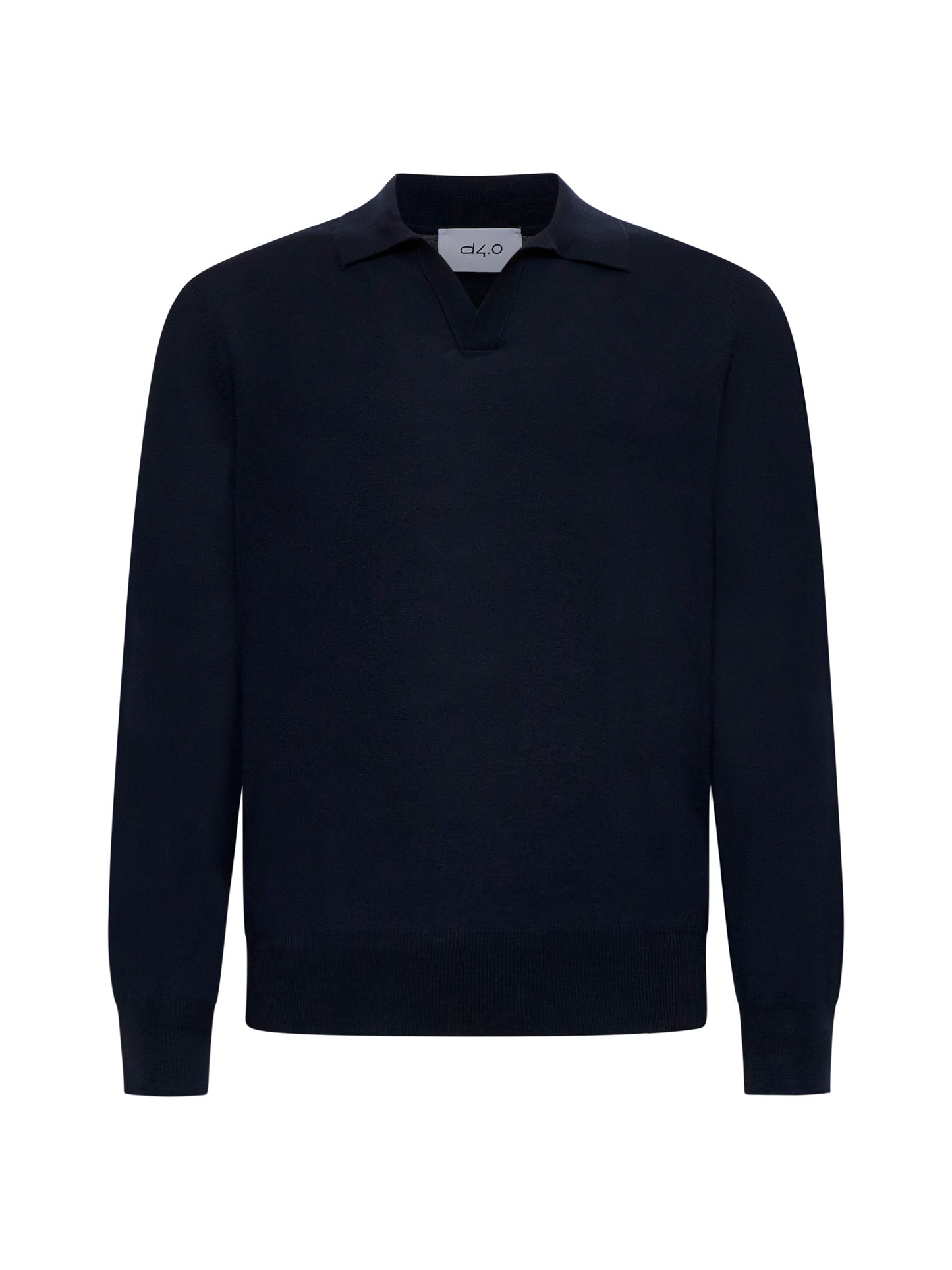 Black knit Skipper Athleisure polo shirt