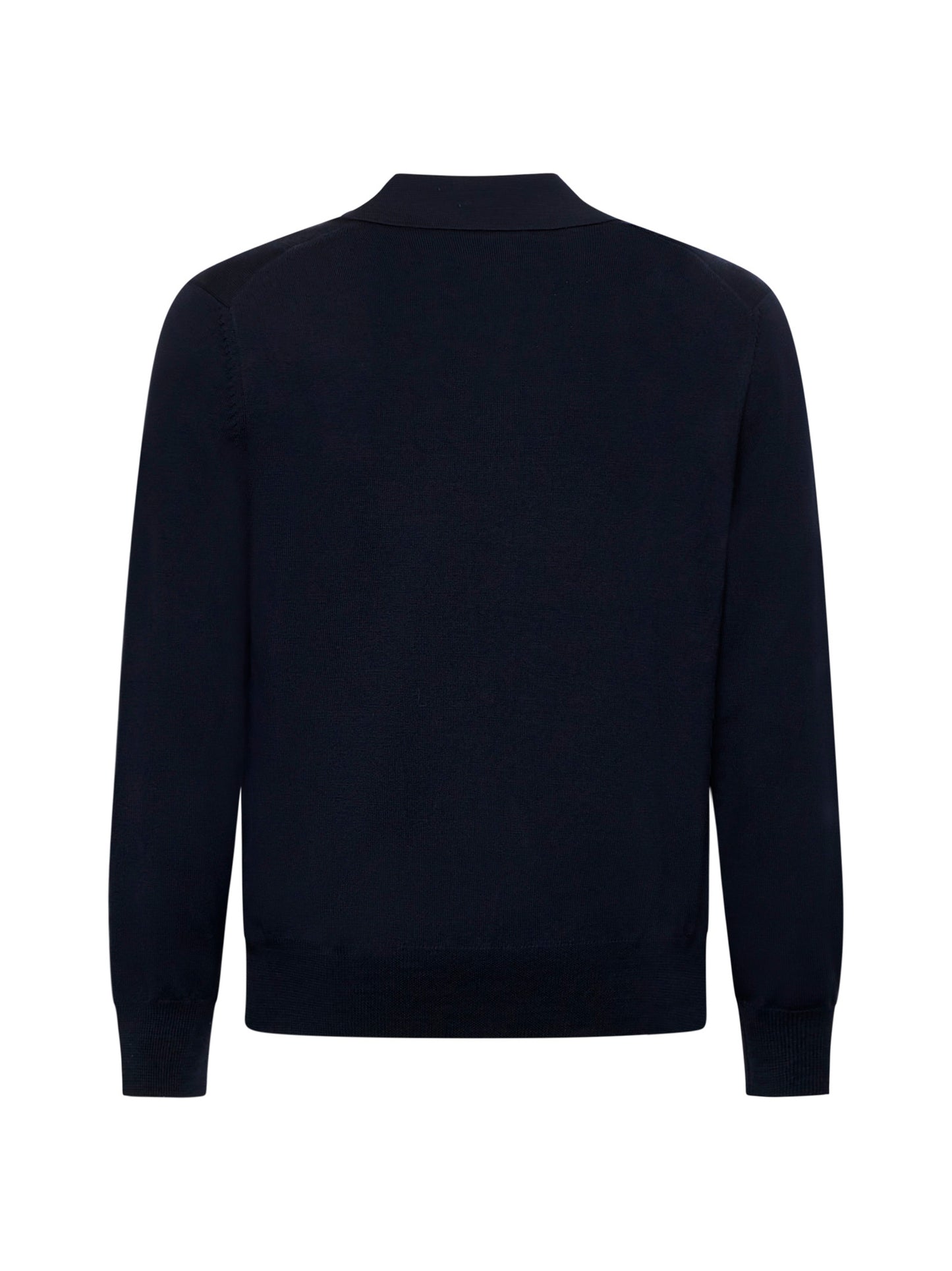 Black knit Skipper Athleisure polo shirt