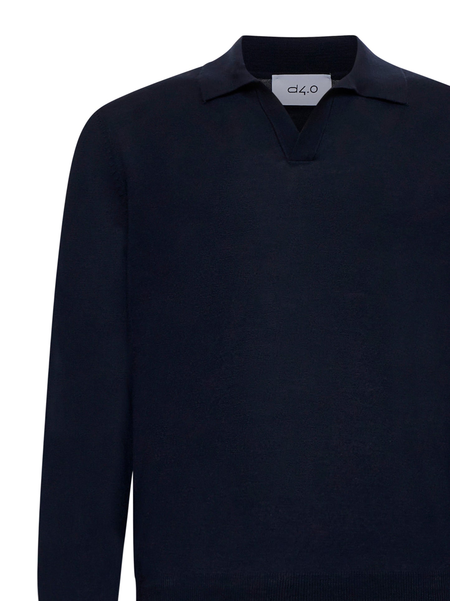 Black knit Skipper Athleisure polo shirt