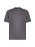 T-shirt in jersey di lana vergine grigio