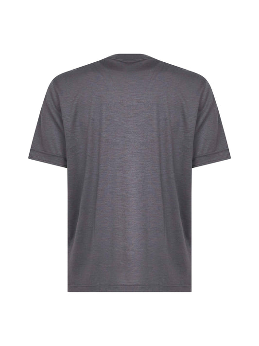 Grey virgin wool jersey T-shirt